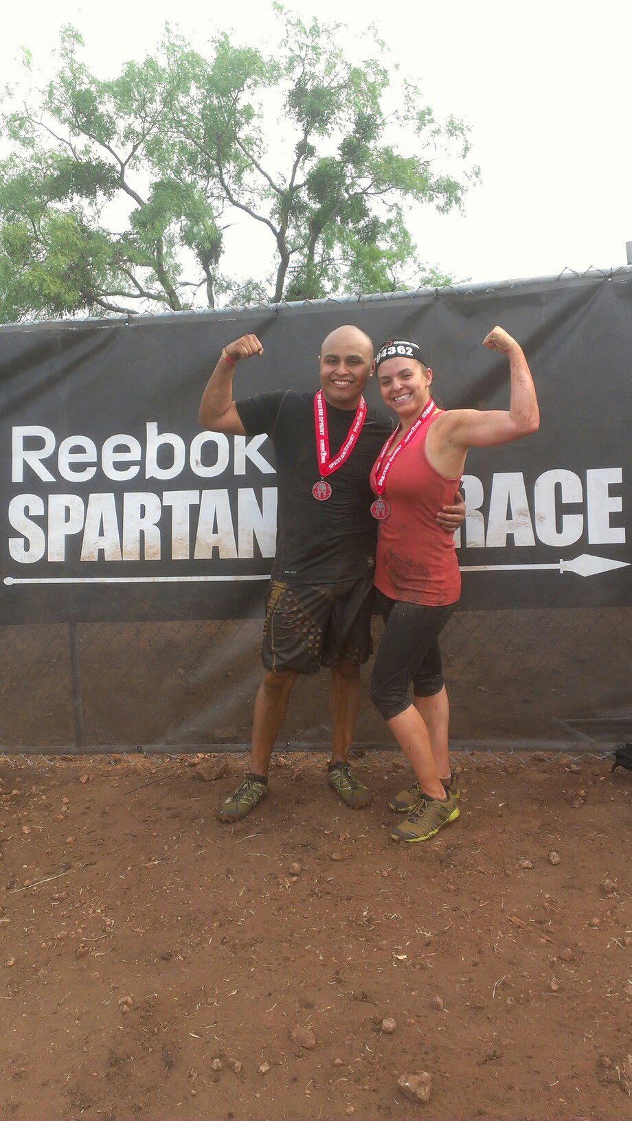 Me and my wife finishing the 2013 Spartan Sprint