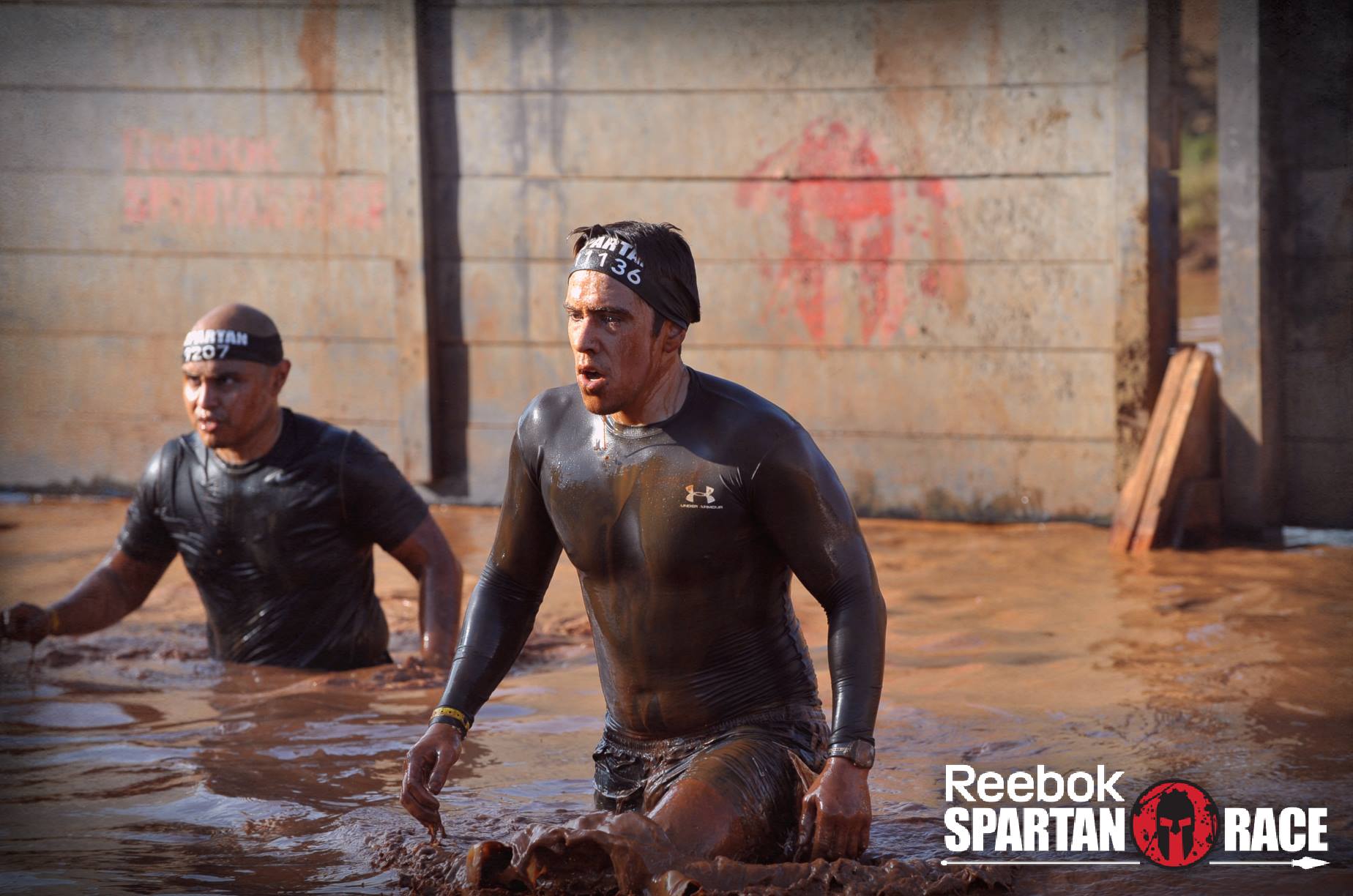 Second to last obstacle at the 2014 Spartan Super